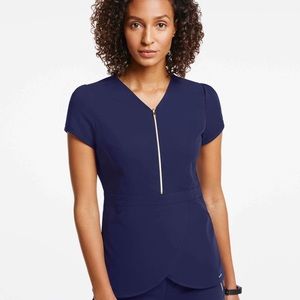 Jaanuu Signature Gold Zip Tulip Top